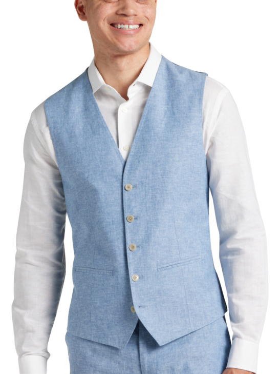 Joe Joseph Abboud Slim Fit Linen Blend Suit Separates Vest | Men's ...