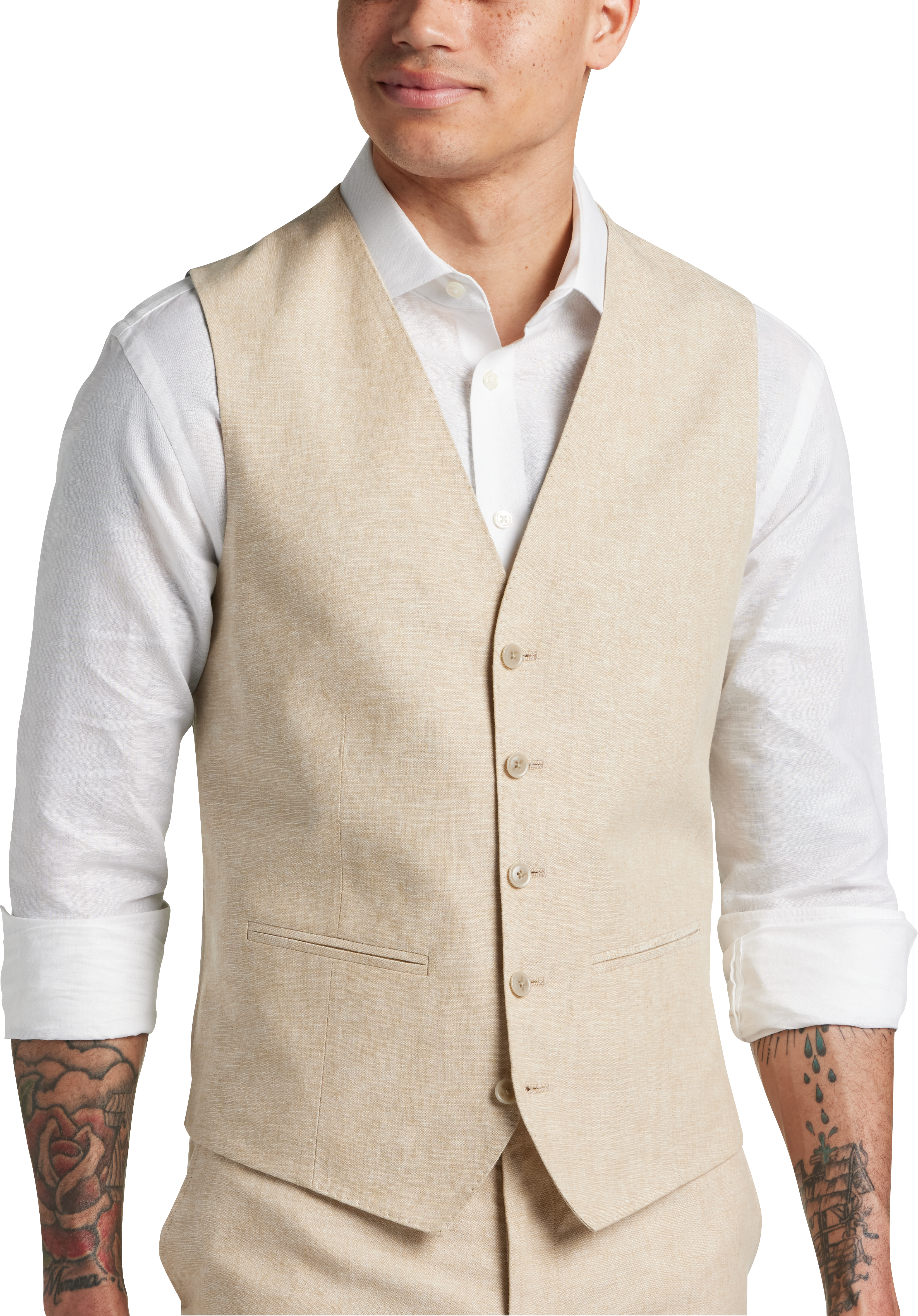 Joe Joseph Abboud Slim Fit Linen Blend Suit Vest | Men's Suits