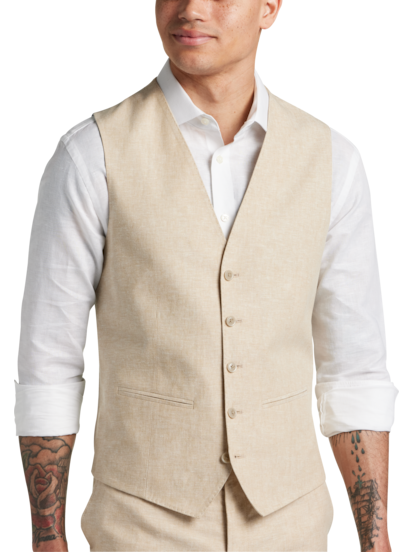 Joe Joseph Abboud Slim Fit Linen Blend Suit Vest | Men's Suits