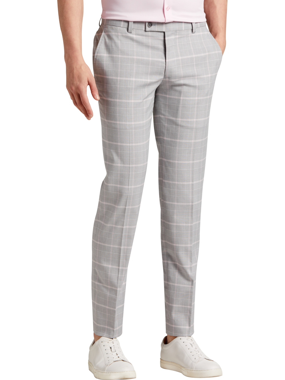 Egara Skinny Fit Plaid Suit Separates Pants Men's Moores Clothing