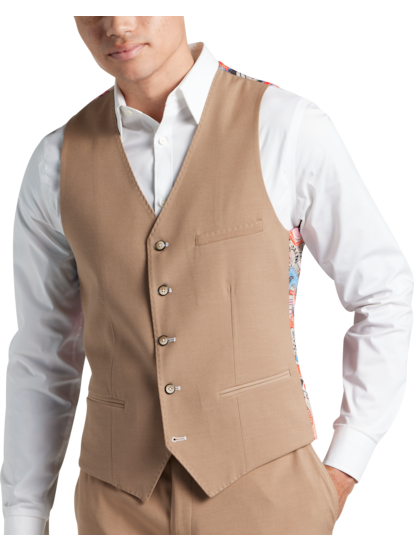 Mens slim fit suit vest deals