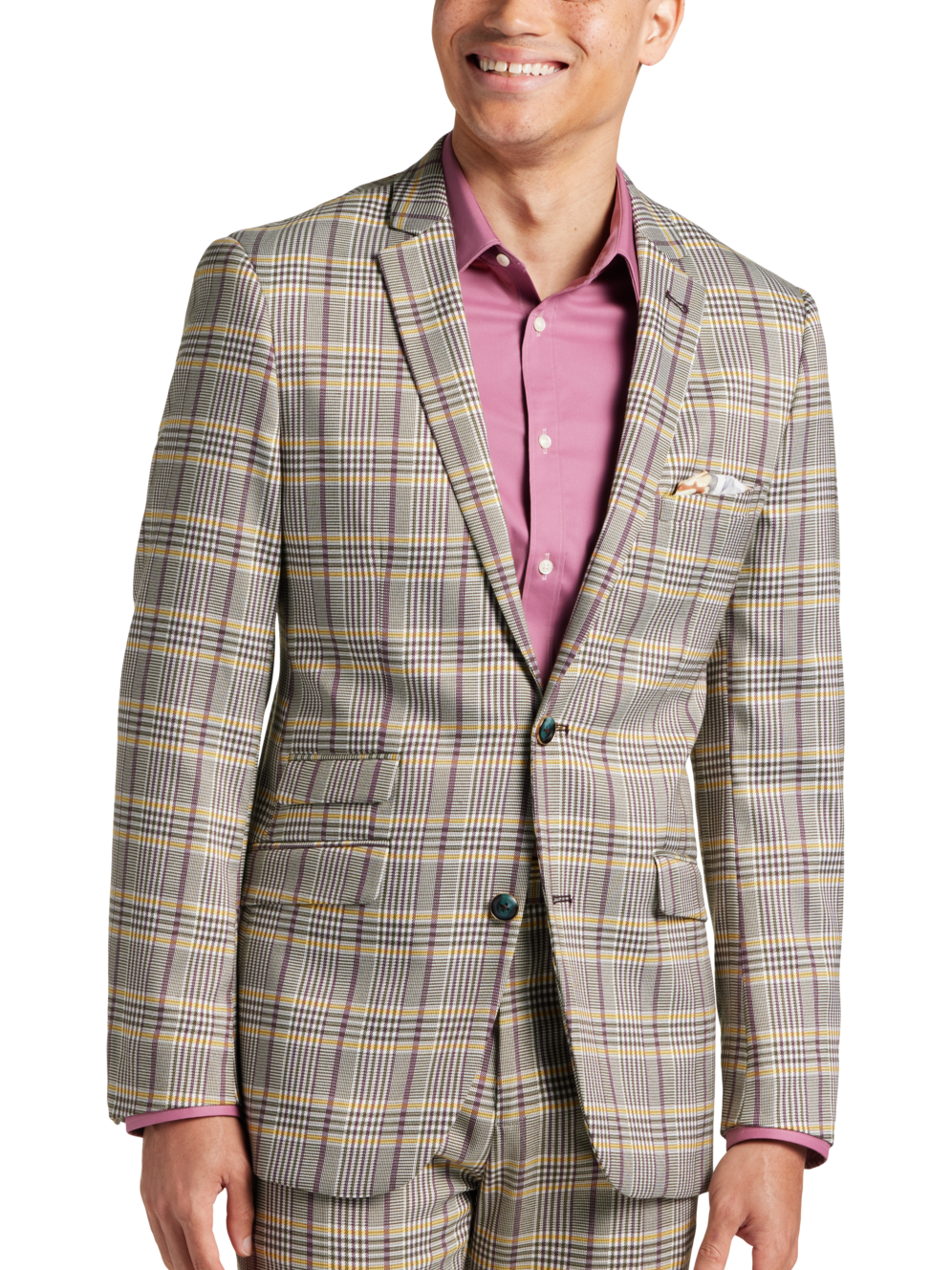 Paisley & Gray Slim Fit Plaid Suit Separates Jacket Men's Moores