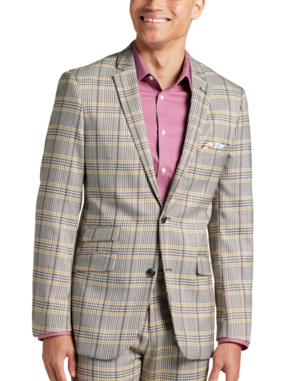 Plaid suit jacket outlet