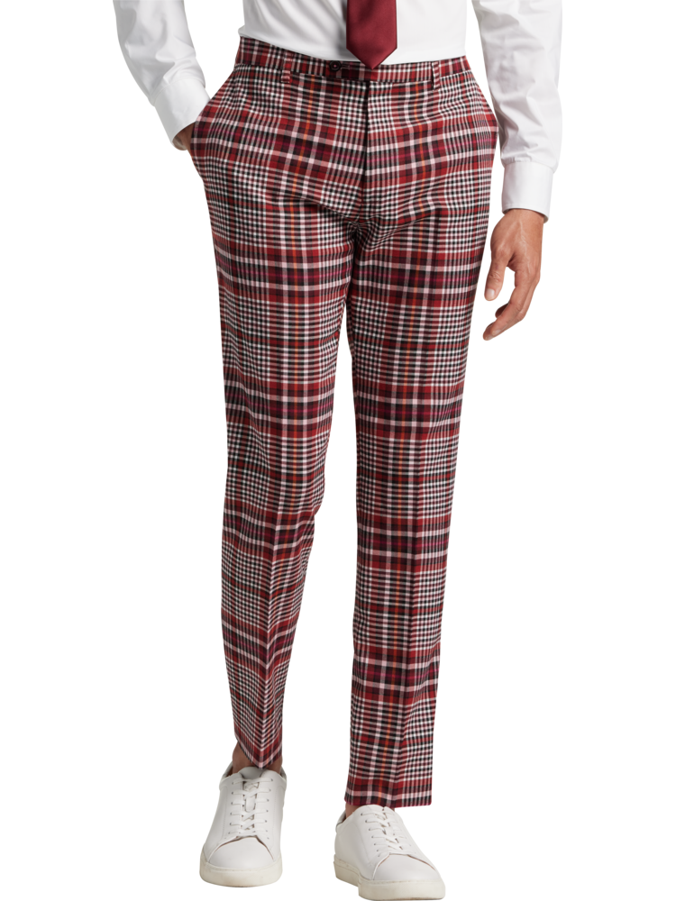 Paisley & Gray Slim Fit 5-pocket Plaid Pants | Men's | Moores Clothing