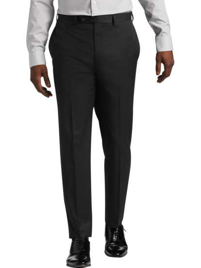 Straight Fit Suit Pants - Black - Men