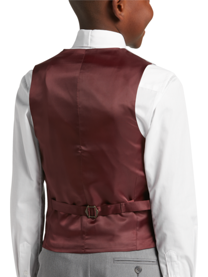 Burgundy vest men's wearhouse best sale