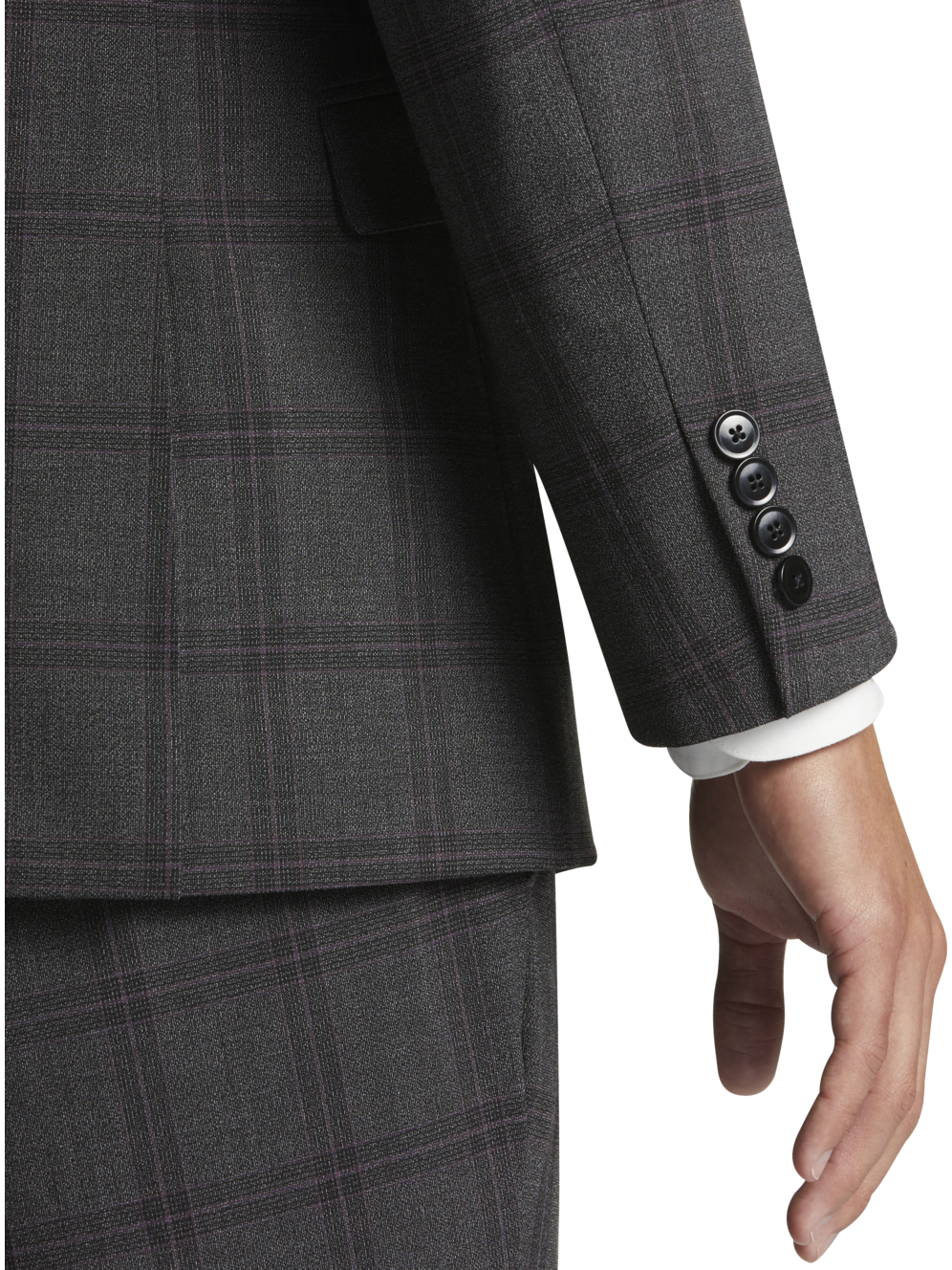 Egara Skinny Fit Plaid Suit Separates Pants Men's Pants Moores Clothing