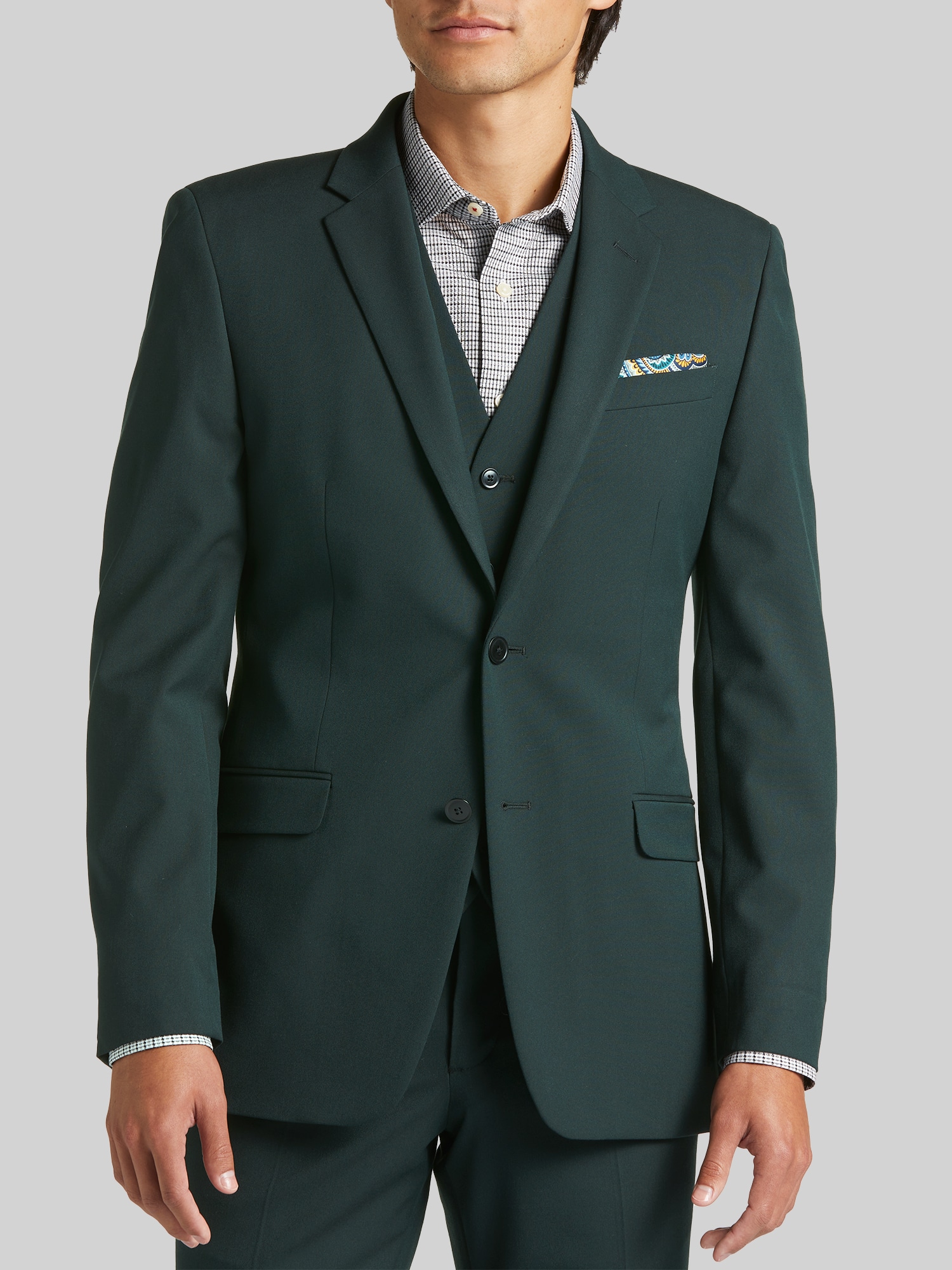 Chemise Homme Egara – Coupe Moderne, Manches Longues, Acier Et Bleu, Taille 16-16.5