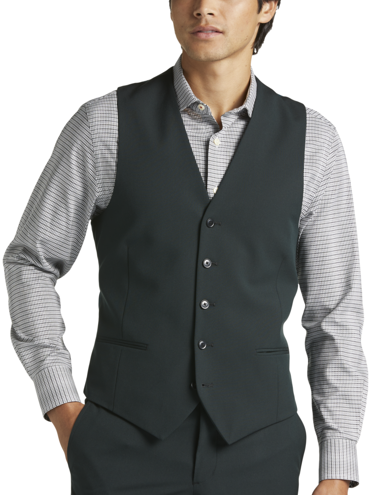 Black dress vests best sale