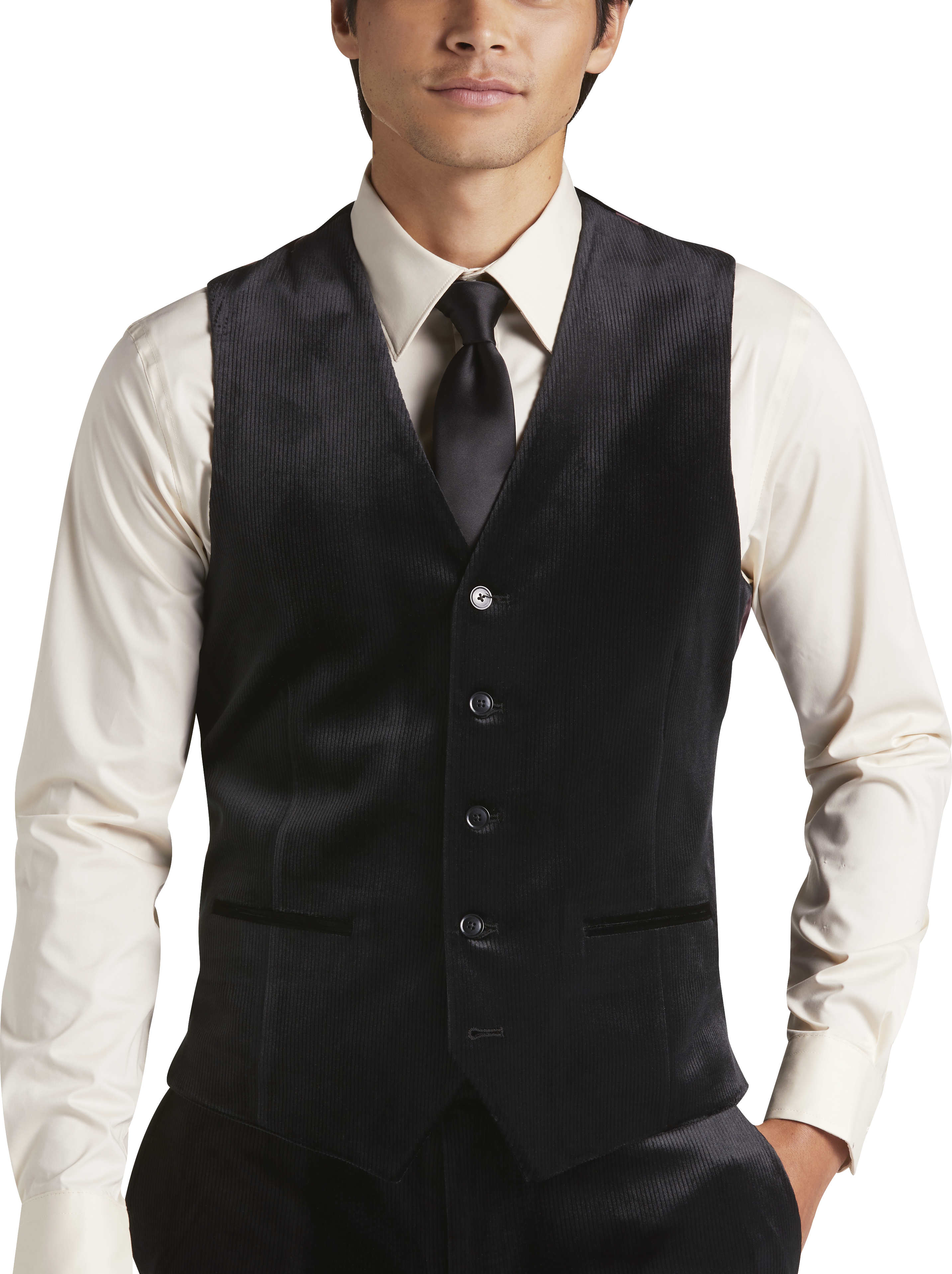 Egara Skinny Fit Suit Separates Corduroy Vest | Men's Suits