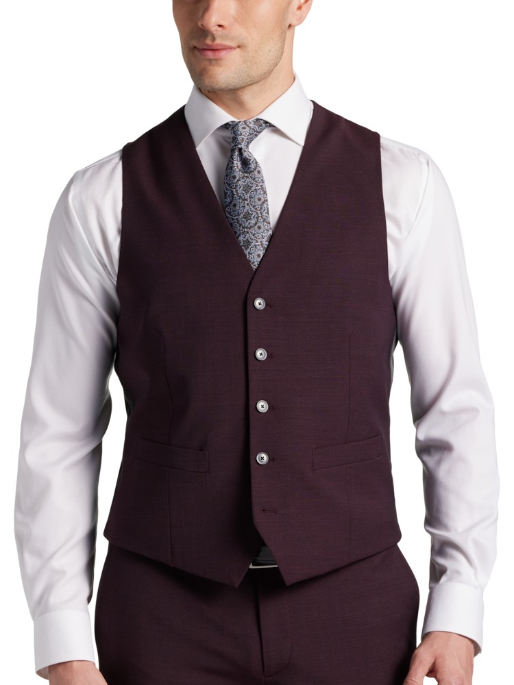 Black dress vest mens clearance