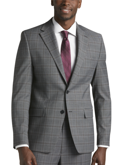 Classic Fit Plaid Suit Separates Jacket