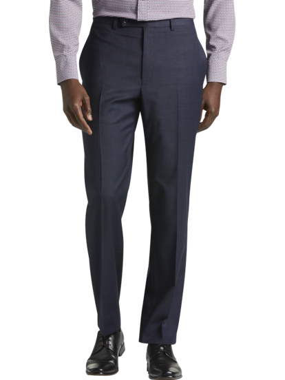 Navy plaid dress pants top