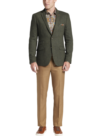 Paisley Gray Slim Fit Herringbone Suit Separates Jacket Men s Moores Clothing