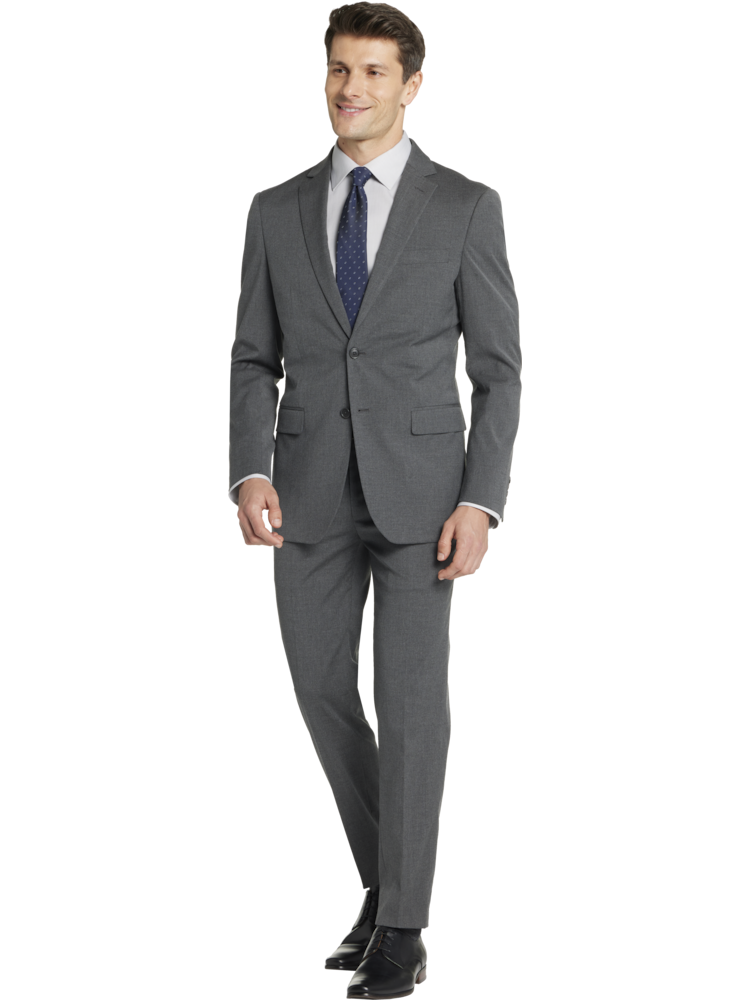 Solid Grey 3-piece Suits, Grey Pants Suits With Blazer, Waistcoat