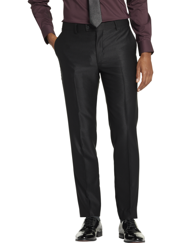 Black skinny dress pants mens online