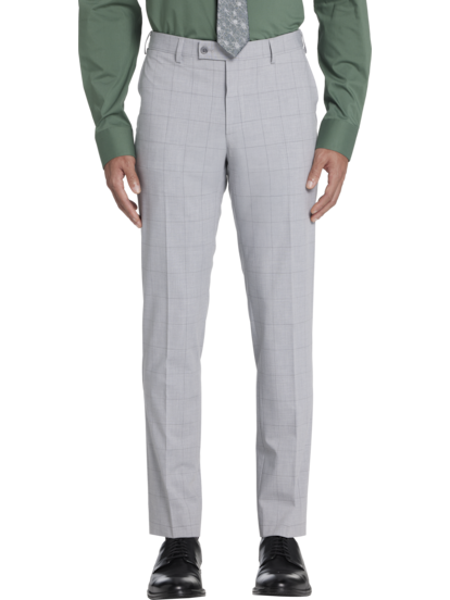 Skinny Fit Plaid Suit Separates Pants
