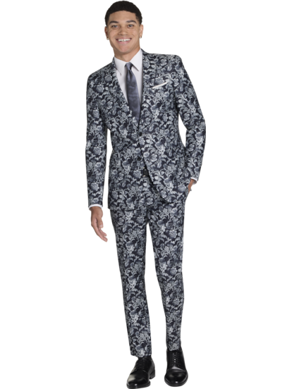 Egara Skinny Fit Floral Suit Separates Jacket Men s Suits Separates Moores Clothing