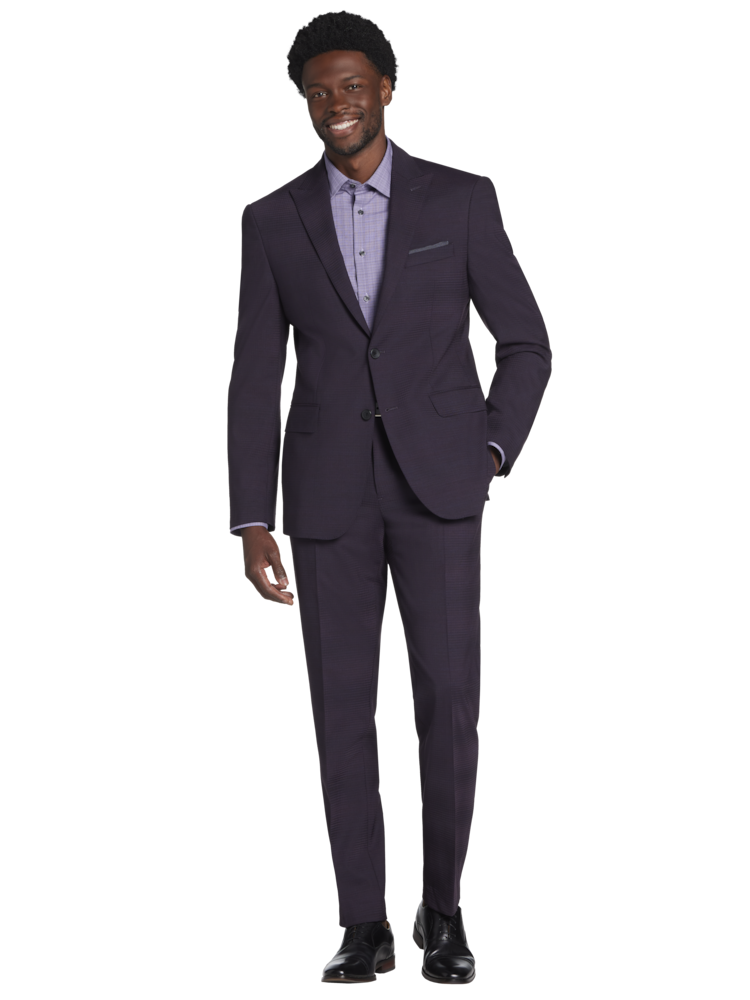 Purple and black suit jacket outlet