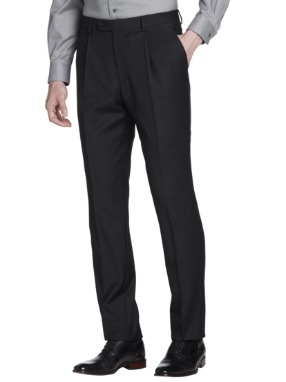 Single pleat pants discount