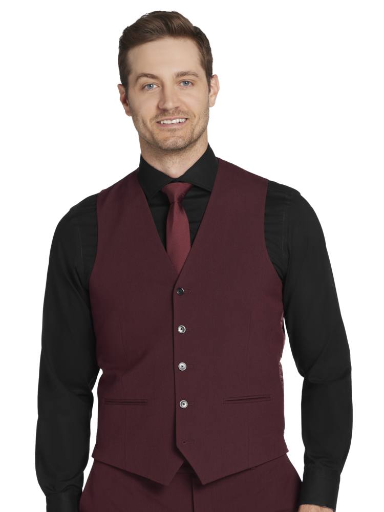 Burgundy Vests for Men Suits Moores Clothing