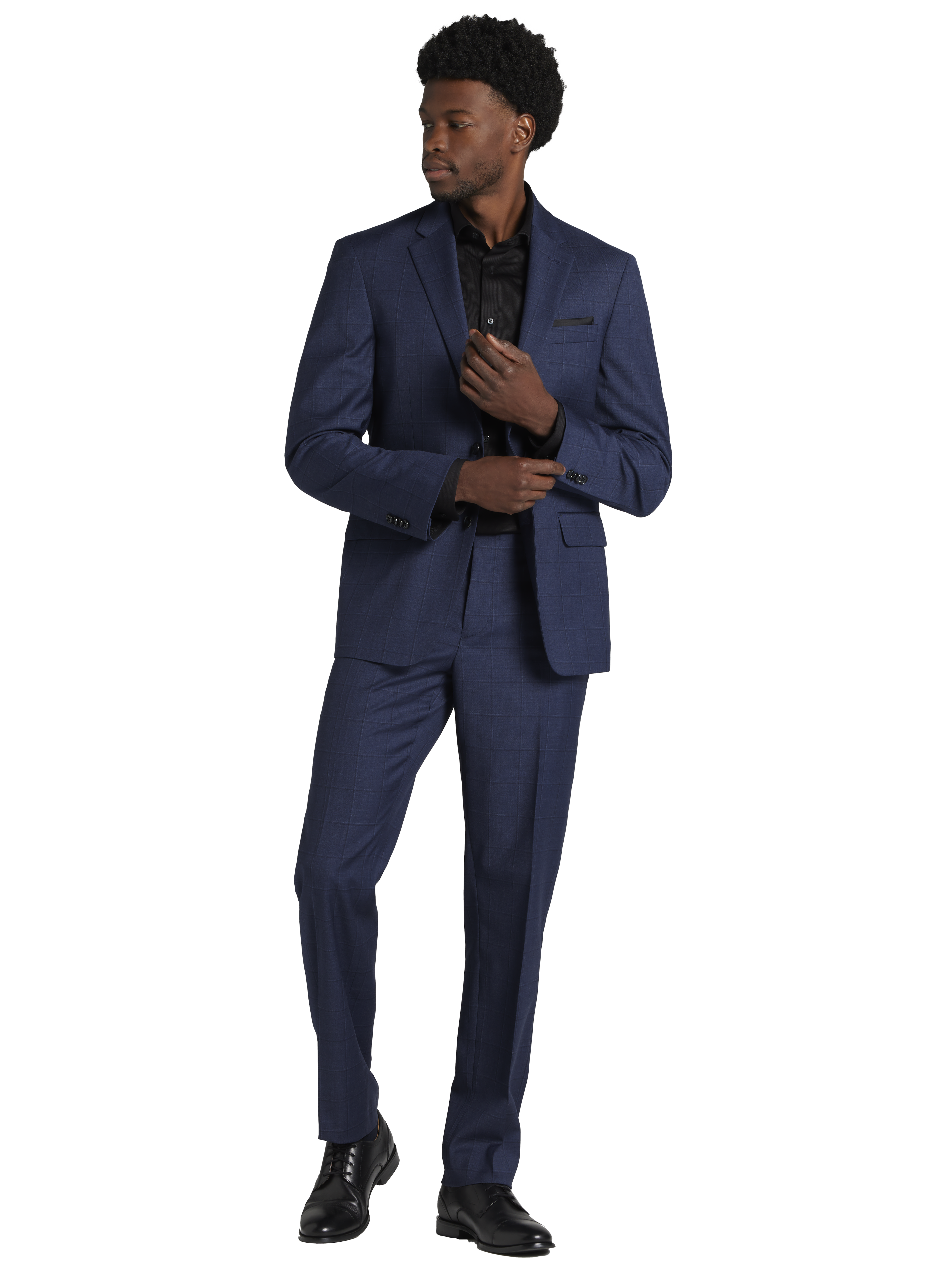 Navy Windowpane Suit Joseph Abboud Classic Fit Windowpane Suit