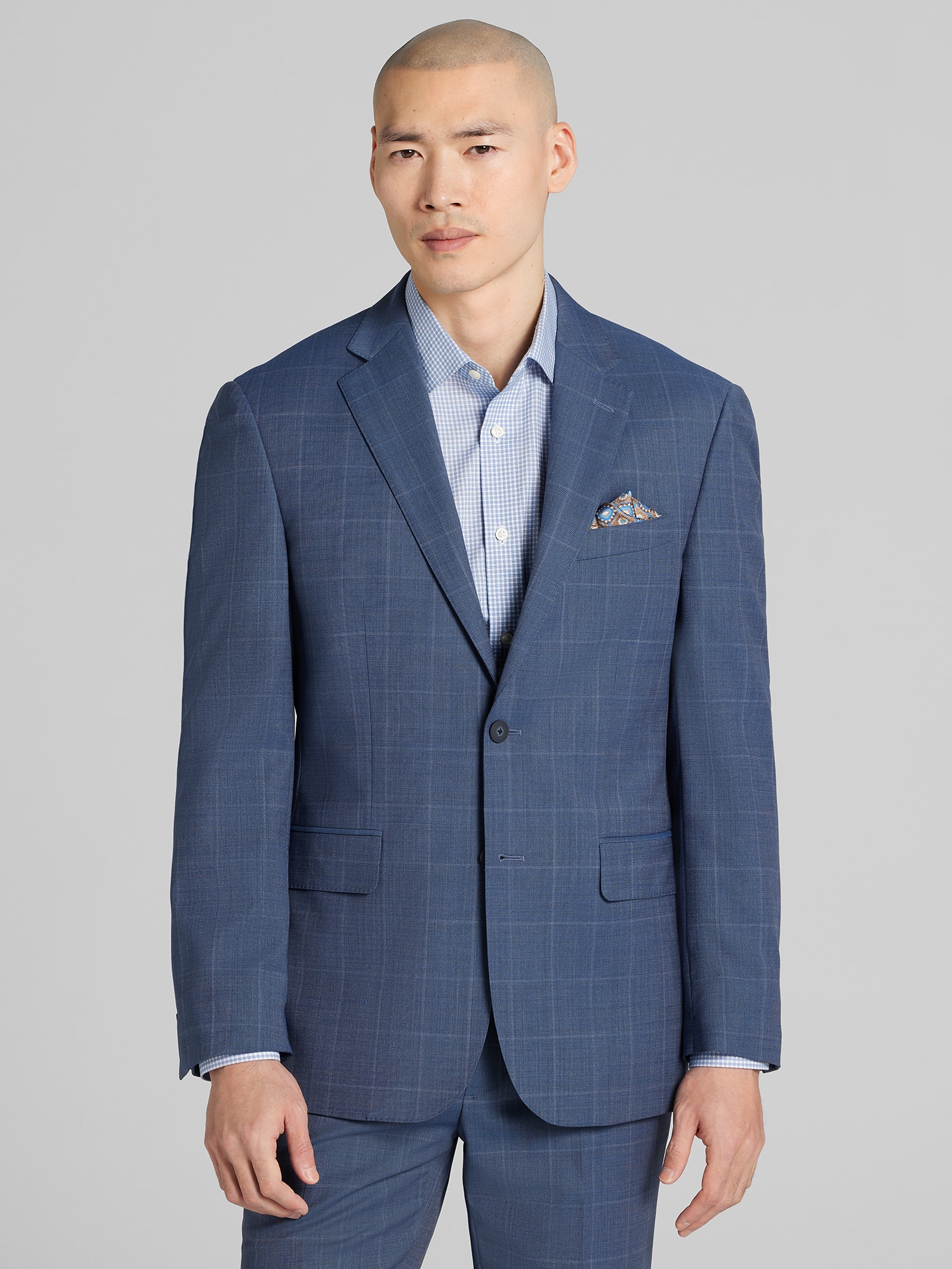 Awearness Kenneth Cole Chillflex Modern Fit Windowpane Premium