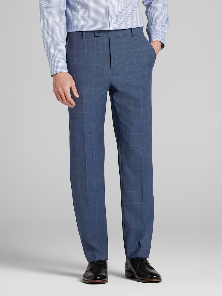 slim fit dress slacks Hugo Boss Mens Modern Fit Suit Dress Pants Dark Red 40 x 32