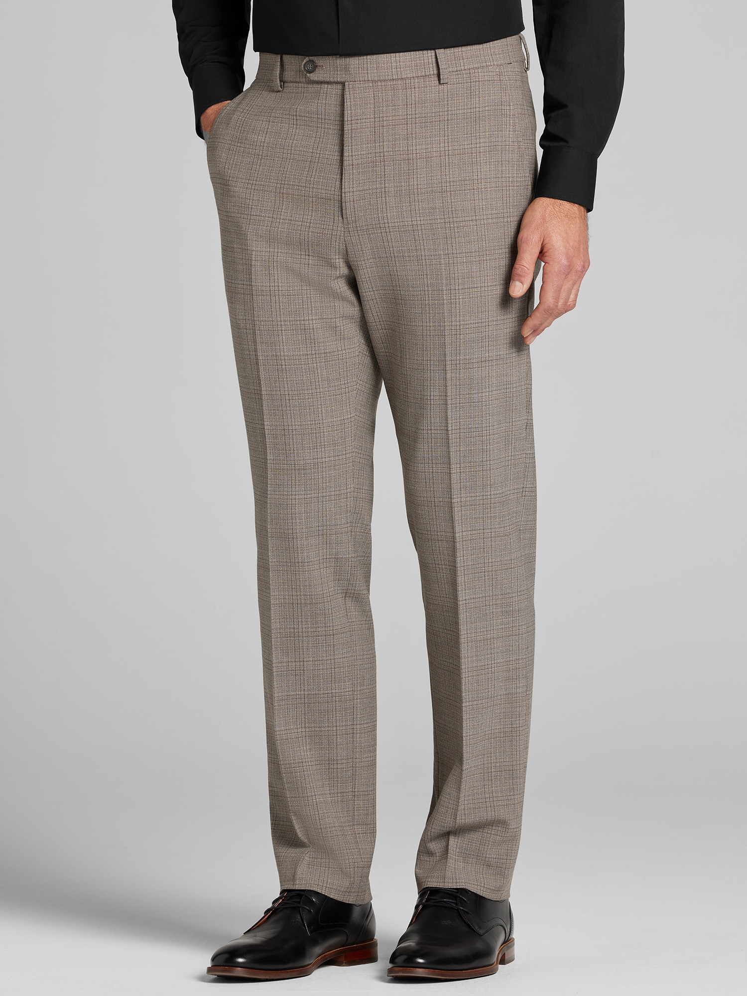 Pronto Uomo Platinum Modern Fit Premium Wool Blend Windowpane Suit ...