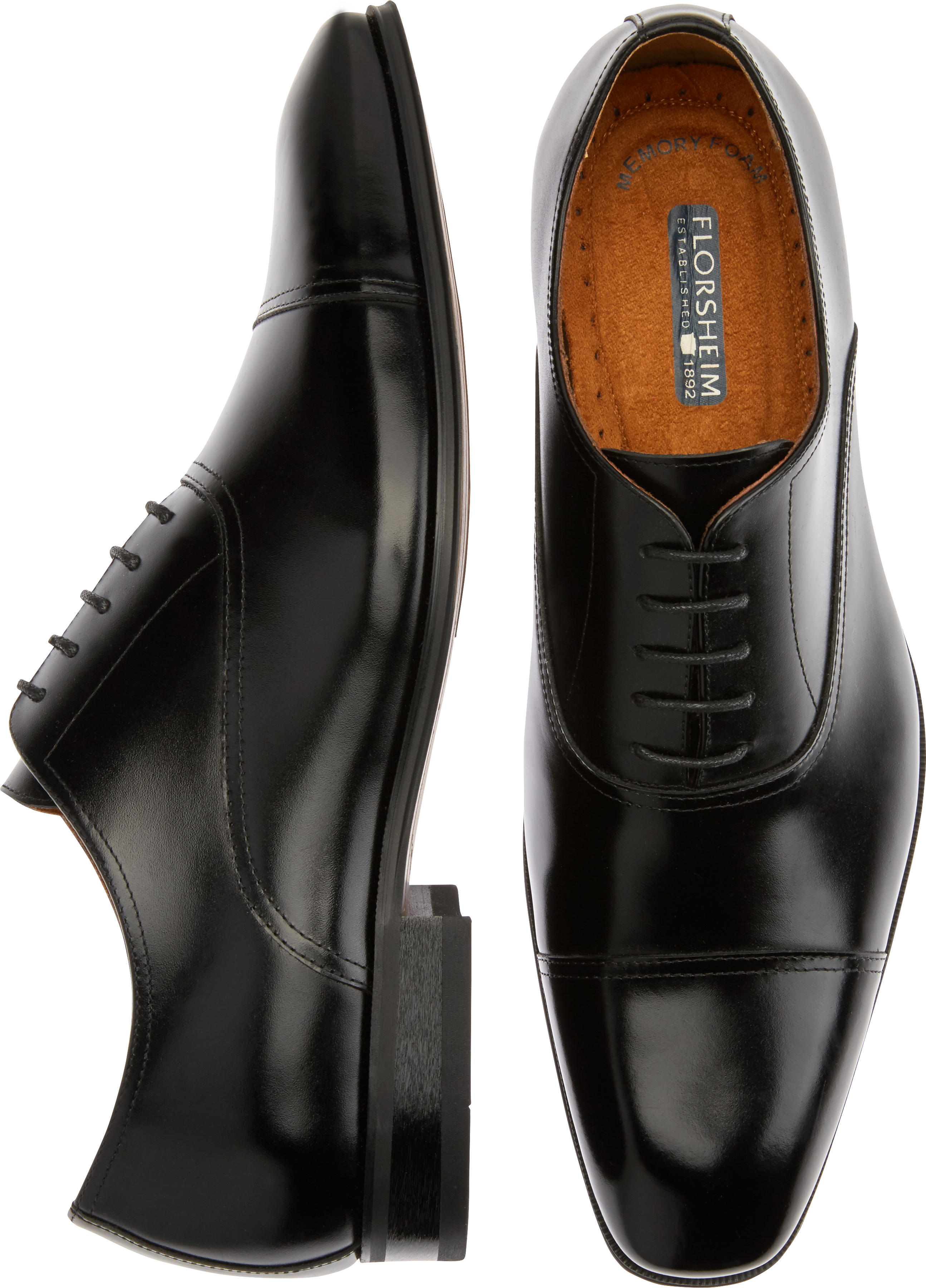 Men's florsheim deals black dress shoes