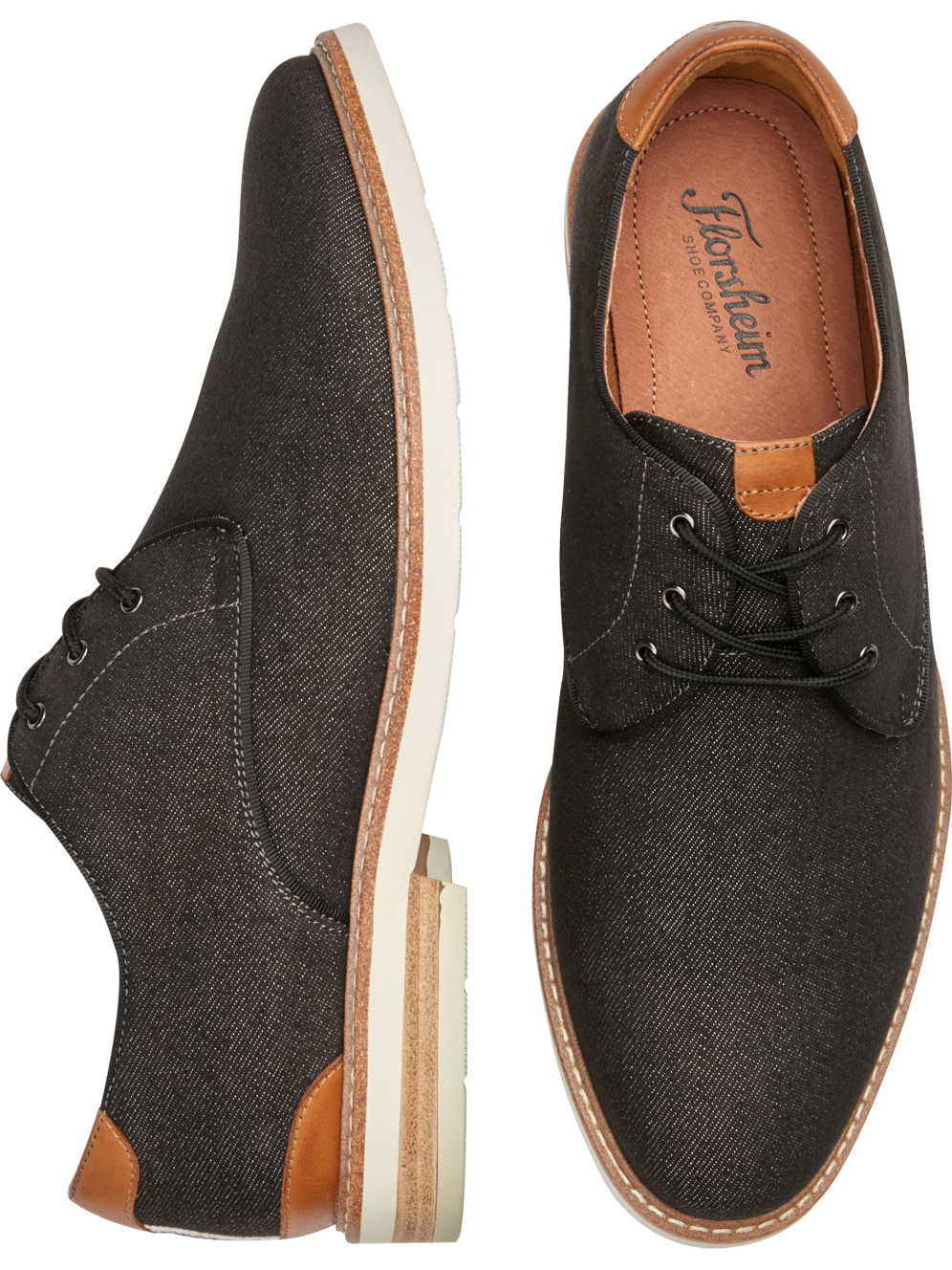 Florsheim Capitol Plain Toe Canvas Oxfords Men's Shoes Moores Clothing