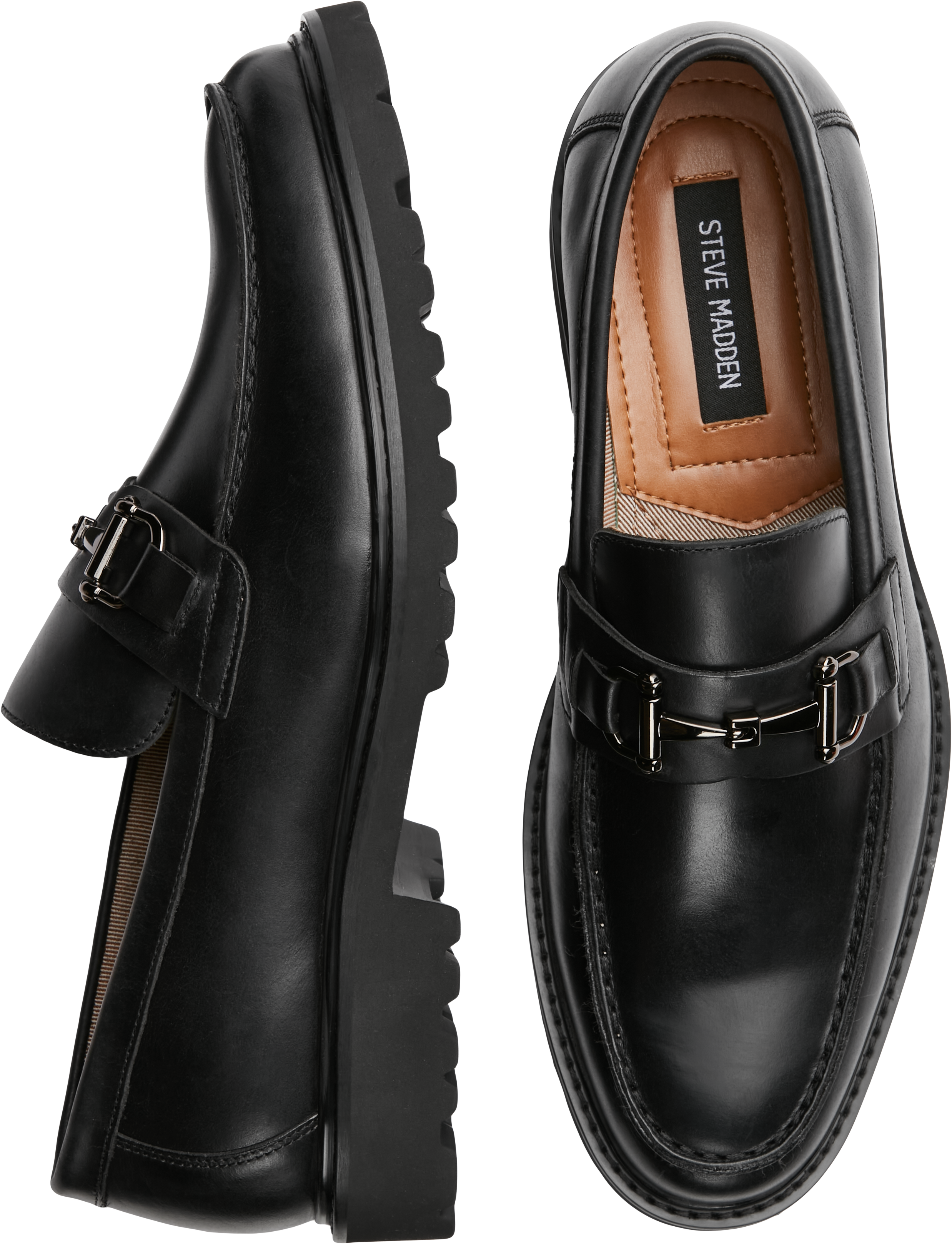 Steve madden store men's loafers black