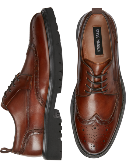 Steve Madden Emeri Lug Wingtip Lace up Dress Shoes Men s Shoes Moores Clothing
