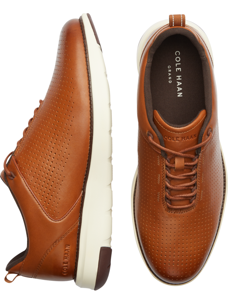 Cole Haan Men's Grand Cross Court Wingtip Sneakers, Cognac, 13 D Width