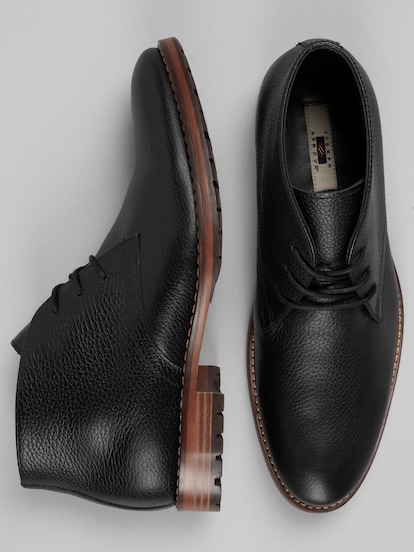 Joseph Abboud Pebbled Leather Chukka Boots | Men's Shoes | Moores
