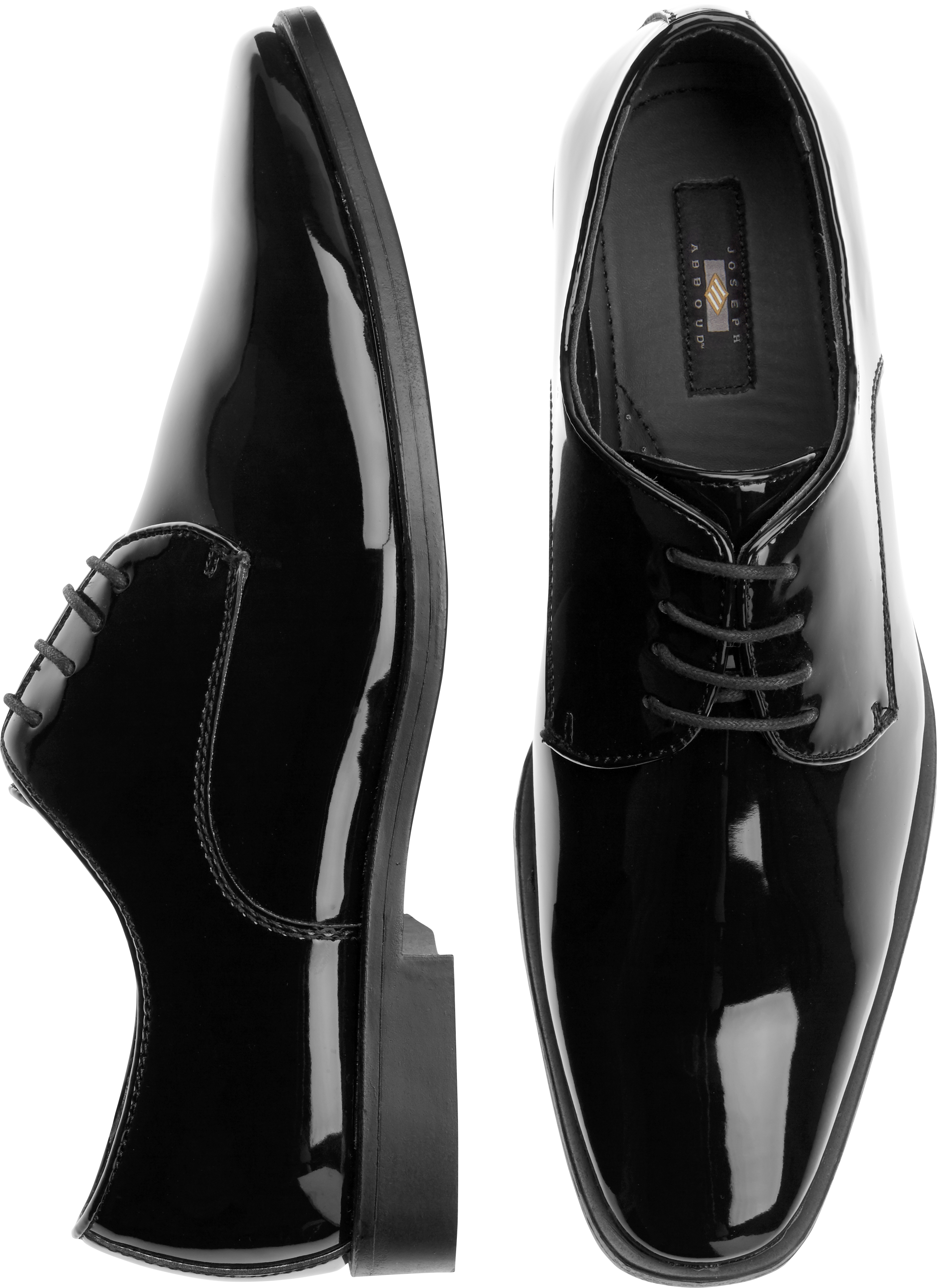 Chaussures habillées Joseph Abboud en cuir noir verni (4600)