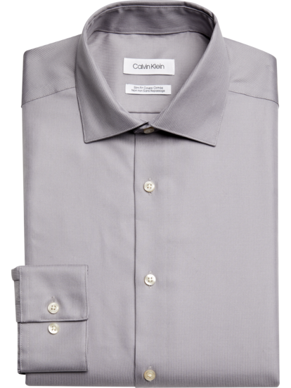 Calvin Klein Men's 100% Cotton Dress Shirt Slim Fit Solid French Cuff 33SPO  