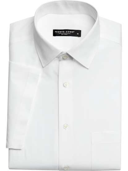 Mens white button up shirt short sleeve sale