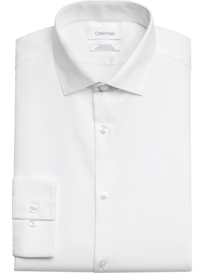 Calvin Klein Extra Slim Stretch Shirt Grandad Collar Grey, $81