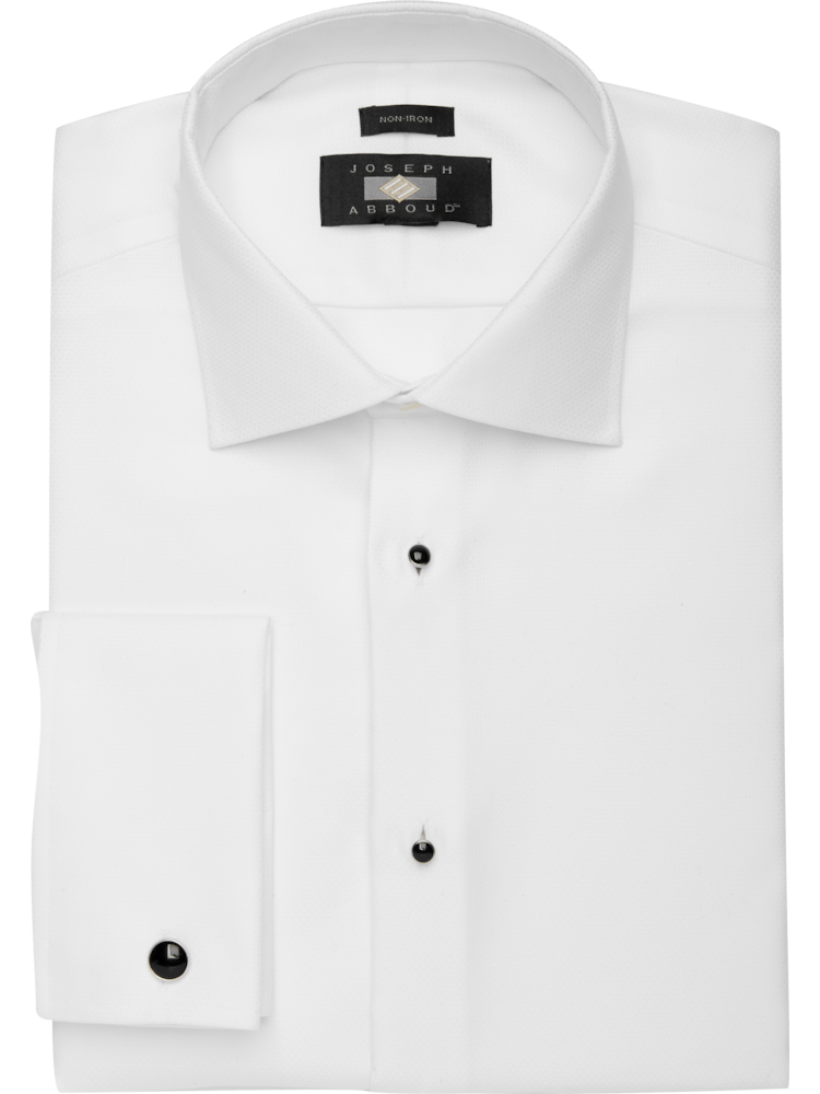 Men's White Button Up Collar Dress Shirt