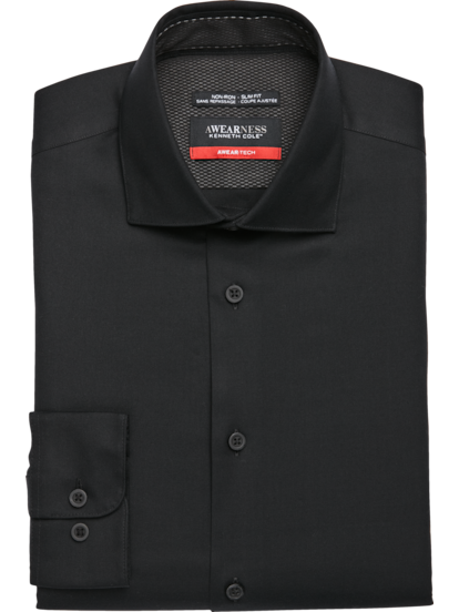 Mens black dress shirt with white collar and cuffs outlet