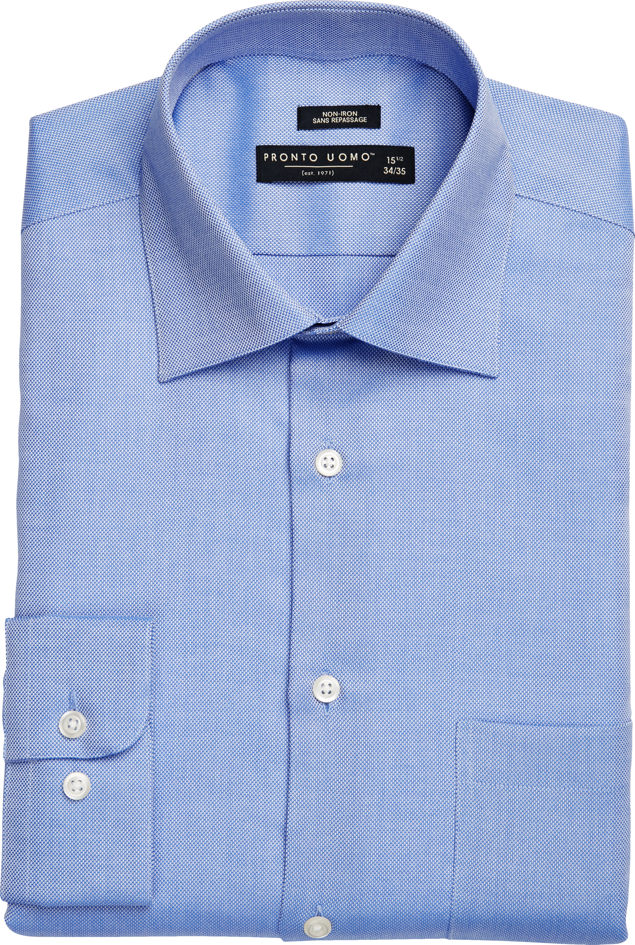 slim fit dress slacks NEW Pronto Uomo Slim Fit Cream Button Down Shirt | 16 1/2 main image 0