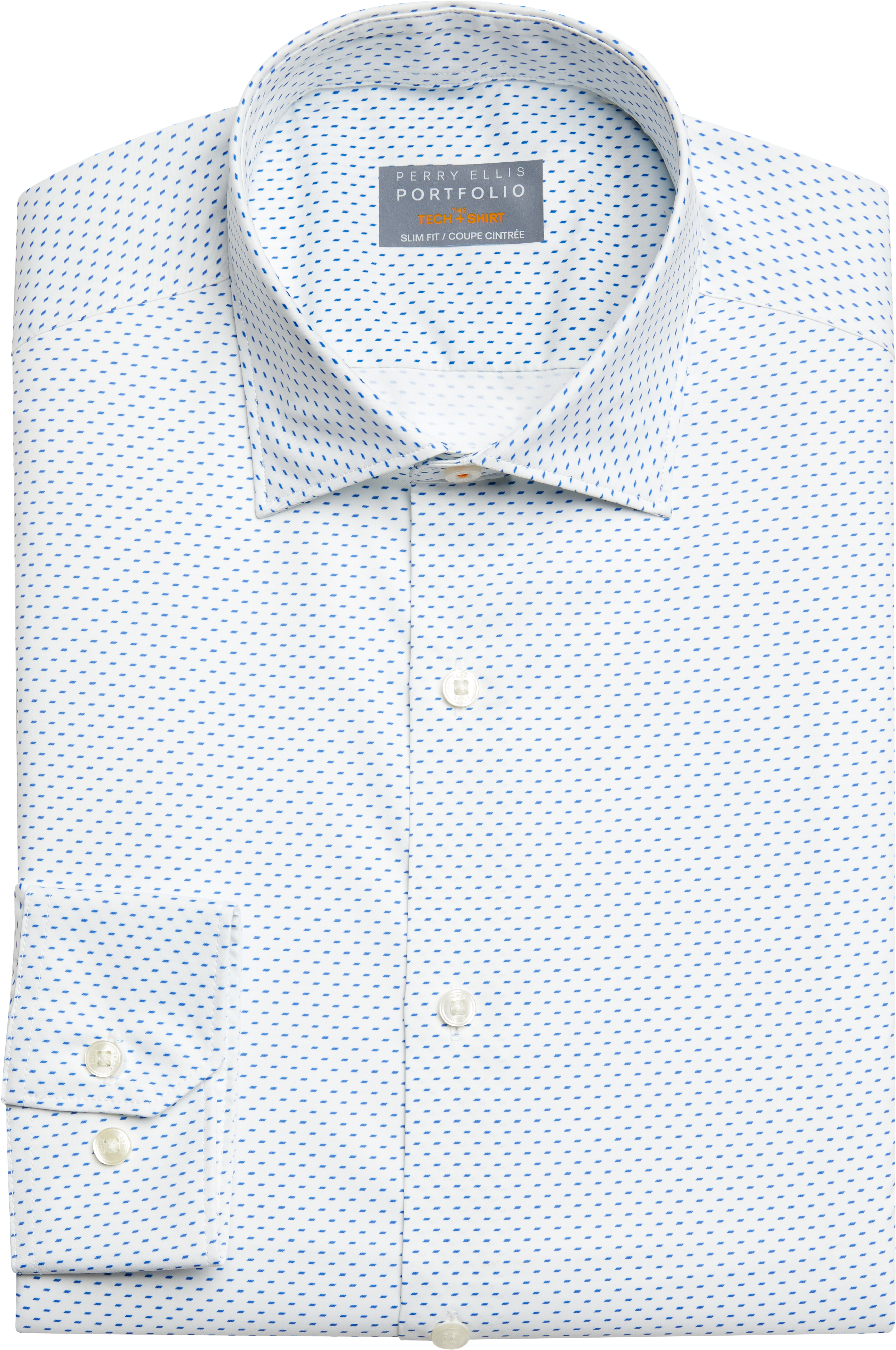 Perry Ellis Portfolio Slim Fit Patterned Dress Shirt, Men's