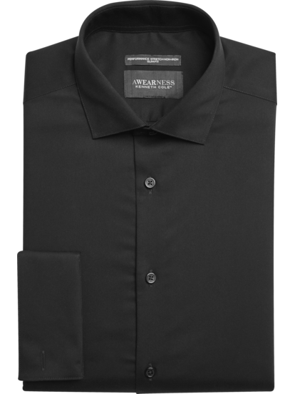 kenneth cole men's dress shirt Kenneth Cole Men's Size 17 32/33 Dress Shirt Regular Fit Stretch Blue NWT  07