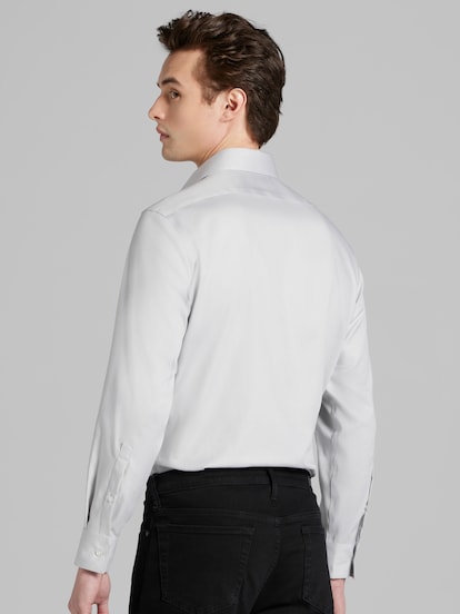 slim fit solid supima cotton dress shirt Supima Non-Iron Cotton Solid Color Straight Collar Dress Shirt main image 1