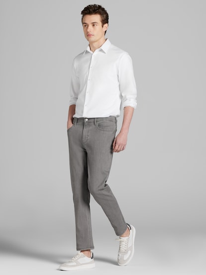 calvin klein slim fit solid supima cotton dress shirt Supima Stretch Cotton Slim Shirt