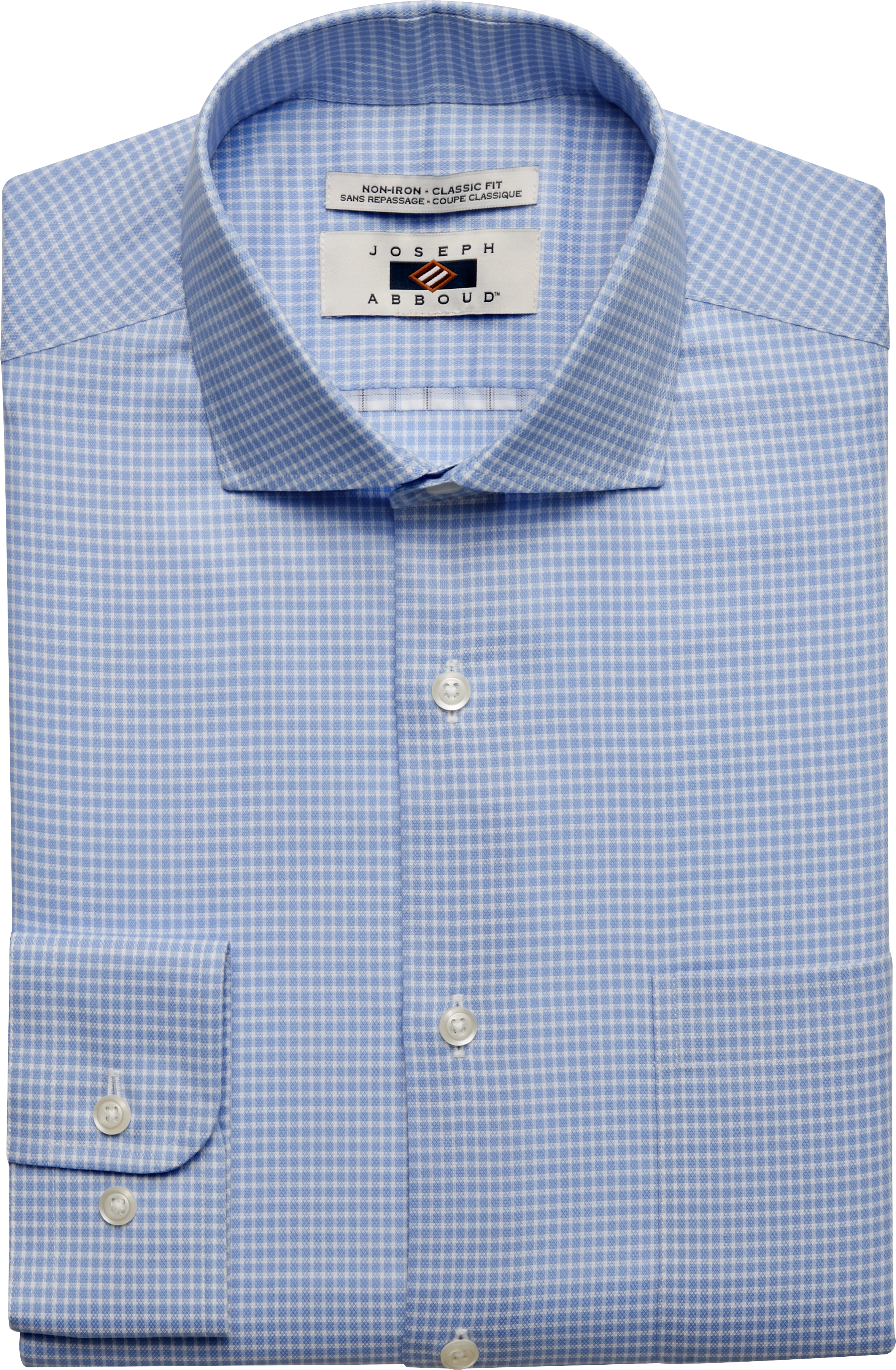 Joseph Abboud Classic Fit Diamante Grid Spread Collar Dress Shirt