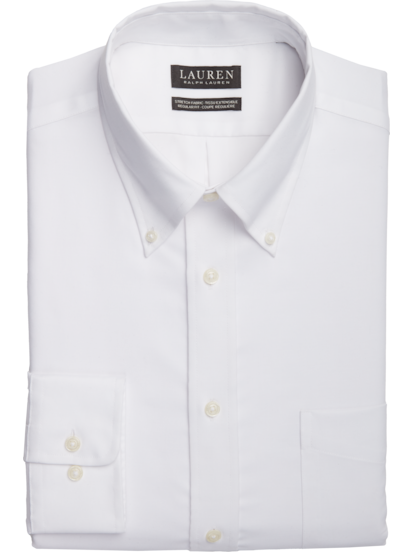 White dress shirt button down collar sales