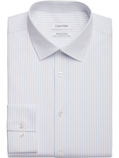 Calvin Klein Mens Dress Shirts Medium Stripe Button India