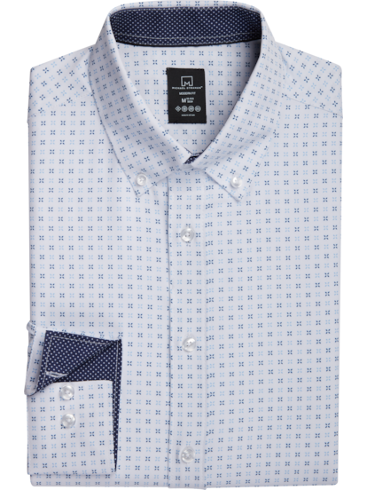 Michael Strahan Modern Fit 4-way Stretch Dot Pattern Dress Shirt | Men's  Shirts | Moores Clothing